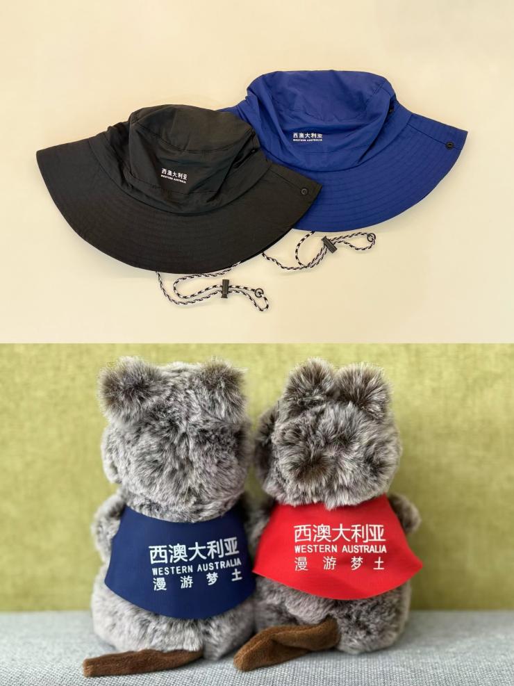 西澳大利亚州定制帽子、Quokka 短尾矮袋鼠公仔 西澳大利亚州定制帽子、Quokka 短尾矮袋鼠公仔